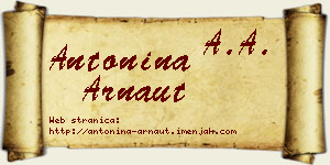 Antonina Arnaut vizit kartica